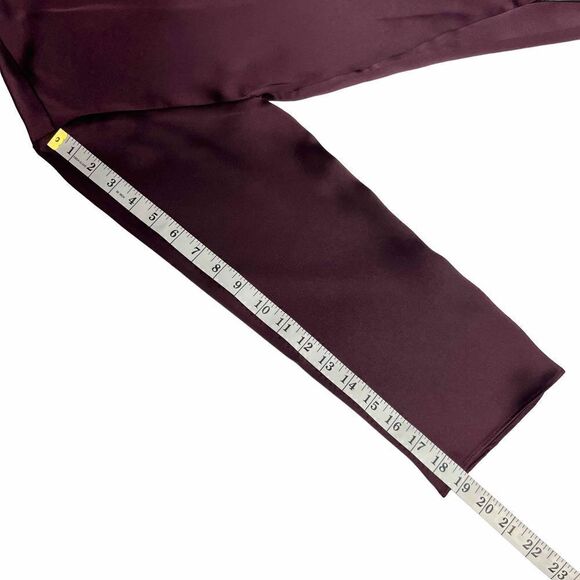 Alfani Blouse Top Bateau Neck Berry Jam Purple Zippered Back Side Slits Medium - Picture 8 of 15